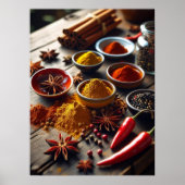 Rustic Spice Kitchen Wall Art Poster (Voorkant)