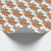 Rustic Spiced Oranje Pattern Cadeaupapier (Hoek)
