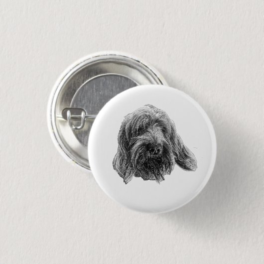 Rustic Spinone-badge Ronde Button 3,2 Cm (Voorkant /achterkant)