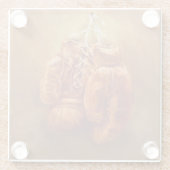 Rustic Sports | Boxing Glove Glazen Onderzetter (Achterkant)