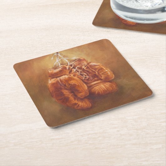 Rustic Sports | Boxing Glove Kartonnen Onderzetters (Schuin)