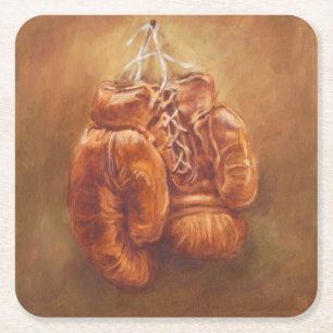 Rustic Sports   Boxing Glove Kartonnen Onderzetters