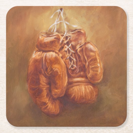 Rustic Sports | Boxing Glove Kartonnen Onderzetters (Voorkant)