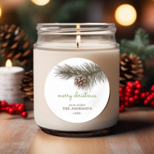 Rustic Sprig Pine Merry Kerstmis