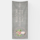 Rustic Spring Bouquet Baby shower Banner (Verticaal)