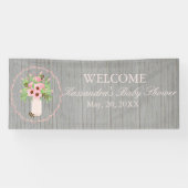 Rustic Spring Bouquet Baby shower Banner (Horizontaal)