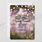 Rustic Spring Enchanted Forest Lights Spring Prom Kaart (Voorkant)