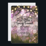 Rustic Spring Enchanted Forest Lights Spring Prom Kaart<br><div class="desc">Enchanted Forest Tree Invitations. Aanpassen voor elke gebeurtenis.</div>