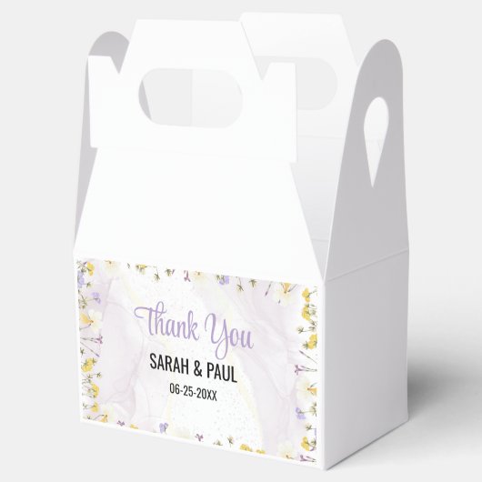 Rustic Spring Floral Elegant Wedding Bedankdoosjes (Geopend)