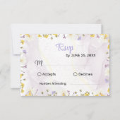 Rustic Spring Floral Elegant wedding RSVP card (Voorkant)