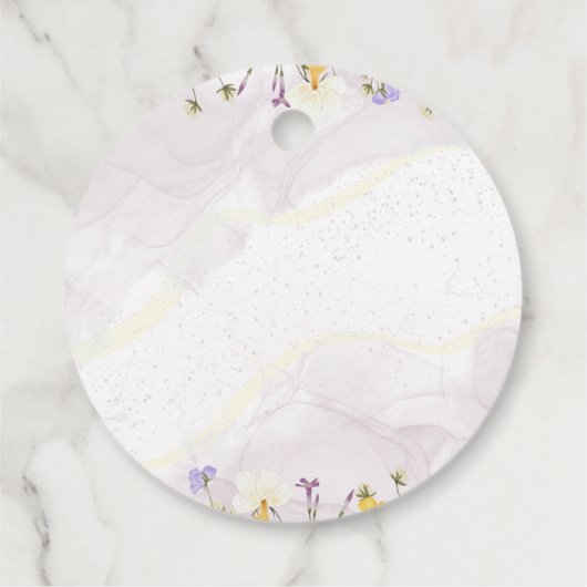 Rustic Spring Floral Elegante bruiloft Bedankjes Labels (Achterkant)