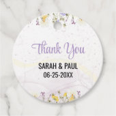 Rustic Spring Floral Elegante bruiloft Bedankjes Labels (Voorkant)