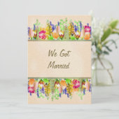 Rustic Spring Floral Marriage Announding Aankondiging (Staand voorkant)