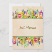 Rustic Spring Floral net getrouwd Aankondiging (Voorkant)