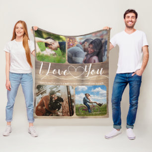 Rustic Spring Love Couples Fotocollage Fleece Deken