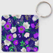 Rustic Spring Pansy Flowers Bouquet Sleutelhanger (Achterkant)