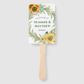 Rustic Spring Sunflower Greenery Wedding Handwaaier (Voorkant)