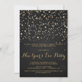 RUSTIC STAR CONFETTI NEW YEAR'S EVE INVITATION KAART (Voorkant)