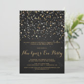 RUSTIC STAR CONFETTI NEW YEAR'S EVE INVITATION KAART (Staand voorkant)