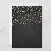 RUSTIC STAR CONFETTI NEW YEAR'S EVE INVITATION KAART (Achterkant)