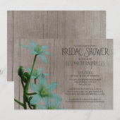 Rustic Star of Bethlehem Bridal Shower Invitations Kaart (Voorkant / Achterkant)