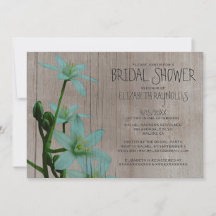 Rustic Star of Bethlehem Bridal Shower Invitations Kaart