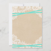 Rustic Starfish Beach Bridal Shower Invitations Kaart (Achterkant)