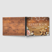 Rustic Starfish Beach Lights Tropisch huwelijk Gastenboek (Volledig)