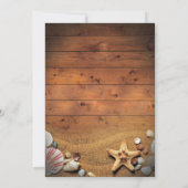 Rustic Starfish Beach Lights Tropisch huwelijk Kaart (Achterkant)