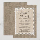 Rustic Starfish Burlap & Lace Vrijgezellenfeest Kaart (Voorkant / Achterkant)