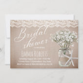 Rustic Starfish Floral Jar  Vrijgezellenfeest Kaart (Voorkant)