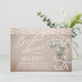 Rustic Starfish Floral Jar  Vrijgezellenfeest Kaart (Staand voorkant)