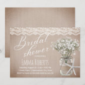 Rustic Starfish Floral Jar  Vrijgezellenfeest Kaart (Voorkant / Achterkant)