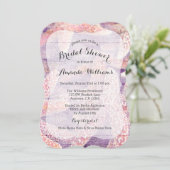 Rustic Starfish Paars Die Cut Vrijgezellenfeest Kaart (Staand voorkant)