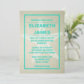 Rustic Starfish Wedding Invitations Kaart (Staand voorkant)