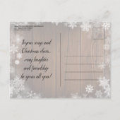 Rustic Stars Lights Mary & Joseph Kerstfeest Uitnodiging Briefkaart (Achterkant)