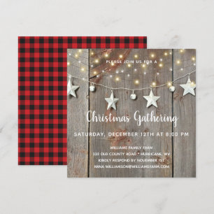 Rustic Stars & Lights op het kerstfeest in Barnwoo Kaart