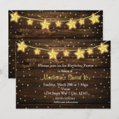 Rustic Stars String Lights Country Vrijgezellenfee Kaart (Voorkant / Achterkant)