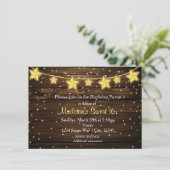 Rustic Stars String Lights Country Vrijgezellenfee Kaart (Staand voorkant)