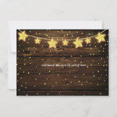 Rustic Stars String Lights Country Vrijgezellenfee Kaart (Achterkant)