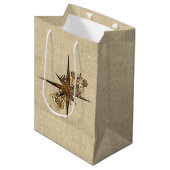 Rustic Steampunk Compass Star Medium Cadeauzakje (Voorkant Gekanteld)