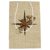 Rustic Steampunk Compass Star Medium Cadeauzakje (Voorkant)