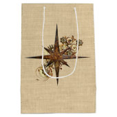 Rustic Steampunk Compass Star Medium Cadeauzakje (Achterkant)
