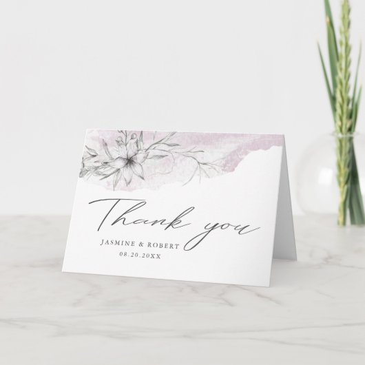 Rustic stencil botanics Foto Hartelijk dank Kaart (Voorkant)