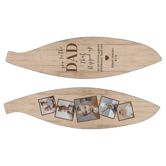 Rustic Stepdad Vaderdag Foto Basketball Basketbal (Panelen)