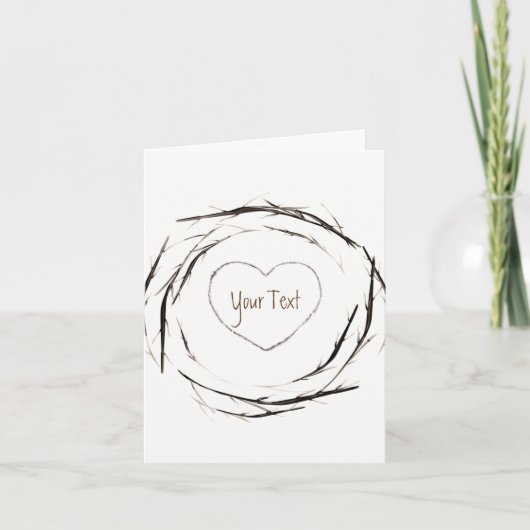 Rustic Sticks Twigs Branches met veel dank Bedankkaart (Voorkant)