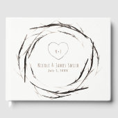 Rustic Sticks Twigs Branches Wreath Wedding Gastenboek (Voorkant)
