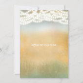 Rustic Sticks Wreath & Lights Wedding Invitations Kaart (Achterkant)