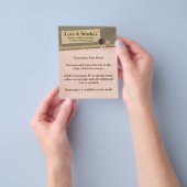 Rustic Stitched Ribbon & Buttonnen op het lijnwerk Flyer (Hand)