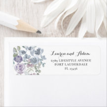 Rustic Stofblauw Eucalyptus Adreslabel